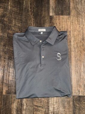 Peter Millar Mens XXL Gray Short Sleeve Golf Polo Lightweight Stretch Classic